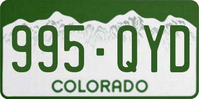 CO license plate 995QYD