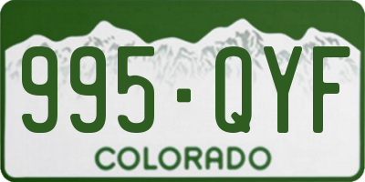 CO license plate 995QYF