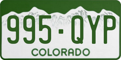 CO license plate 995QYP