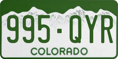 CO license plate 995QYR