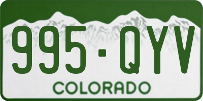 CO license plate 995QYV