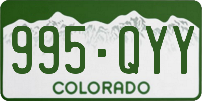 CO license plate 995QYY