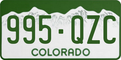 CO license plate 995QZC