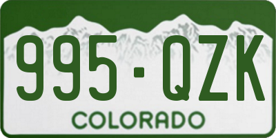 CO license plate 995QZK