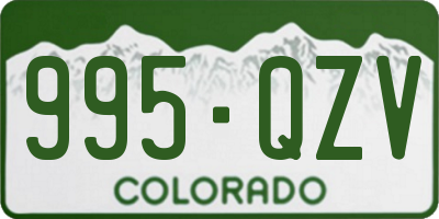 CO license plate 995QZV