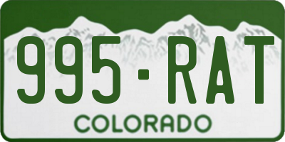 CO license plate 995RAT