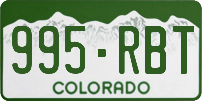 CO license plate 995RBT