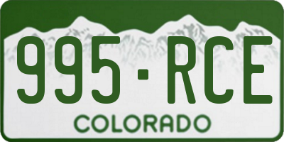 CO license plate 995RCE