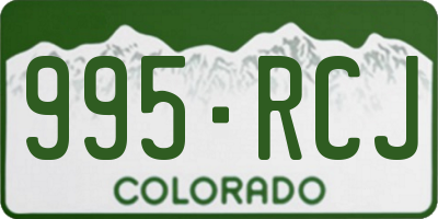 CO license plate 995RCJ