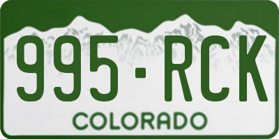 CO license plate 995RCK