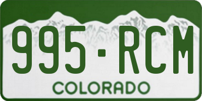 CO license plate 995RCM