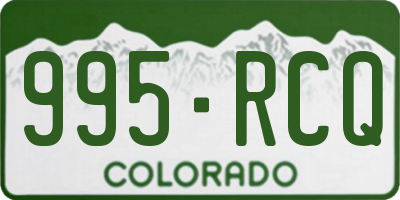 CO license plate 995RCQ