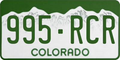CO license plate 995RCR