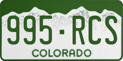 CO license plate 995RCS