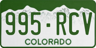 CO license plate 995RCV