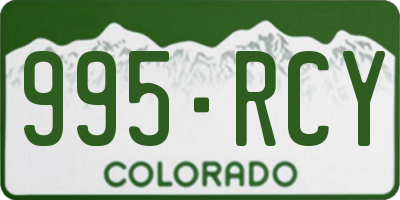 CO license plate 995RCY