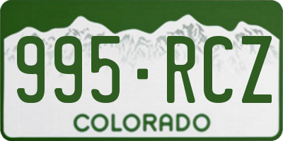 CO license plate 995RCZ