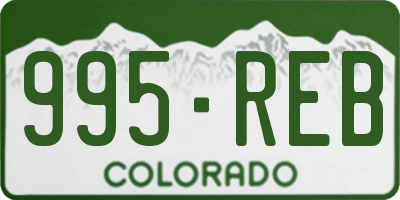 CO license plate 995REB