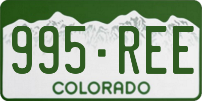 CO license plate 995REE