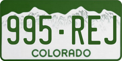 CO license plate 995REJ