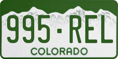 CO license plate 995REL