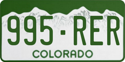 CO license plate 995RER
