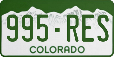 CO license plate 995RES