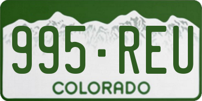 CO license plate 995REU