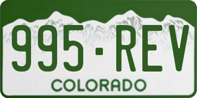 CO license plate 995REV