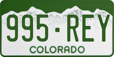CO license plate 995REY