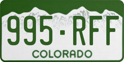 CO license plate 995RFF