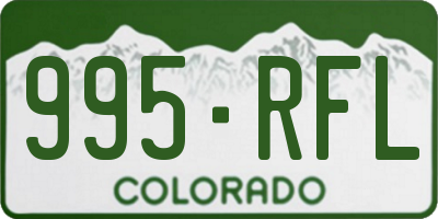CO license plate 995RFL