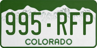 CO license plate 995RFP