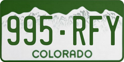 CO license plate 995RFY