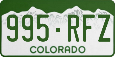 CO license plate 995RFZ