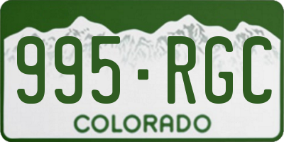 CO license plate 995RGC
