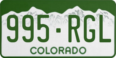 CO license plate 995RGL