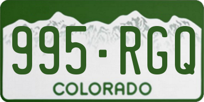 CO license plate 995RGQ