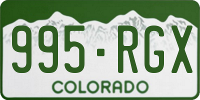 CO license plate 995RGX