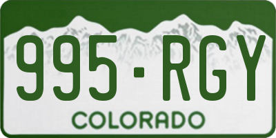 CO license plate 995RGY