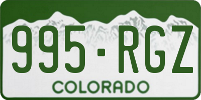 CO license plate 995RGZ