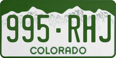 CO license plate 995RHJ