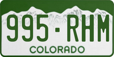 CO license plate 995RHM