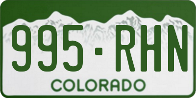 CO license plate 995RHN