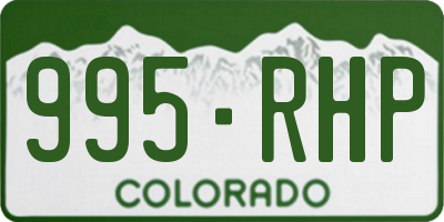 CO license plate 995RHP