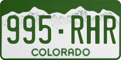 CO license plate 995RHR
