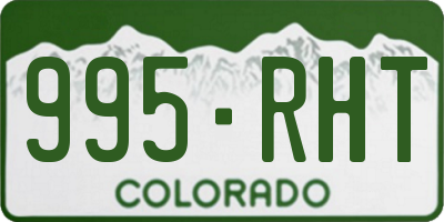 CO license plate 995RHT