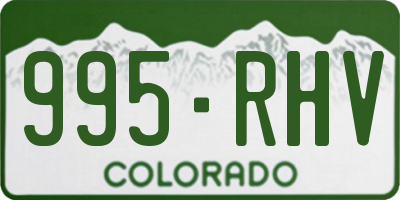 CO license plate 995RHV