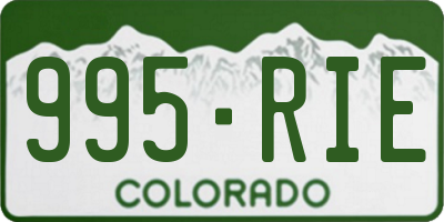 CO license plate 995RIE