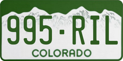 CO license plate 995RIL